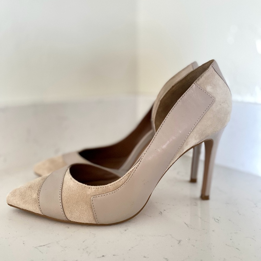 ✨NWOT Reiss Augusta Leather & Suede D’Orsay Pumps (8.5, purchased in London)